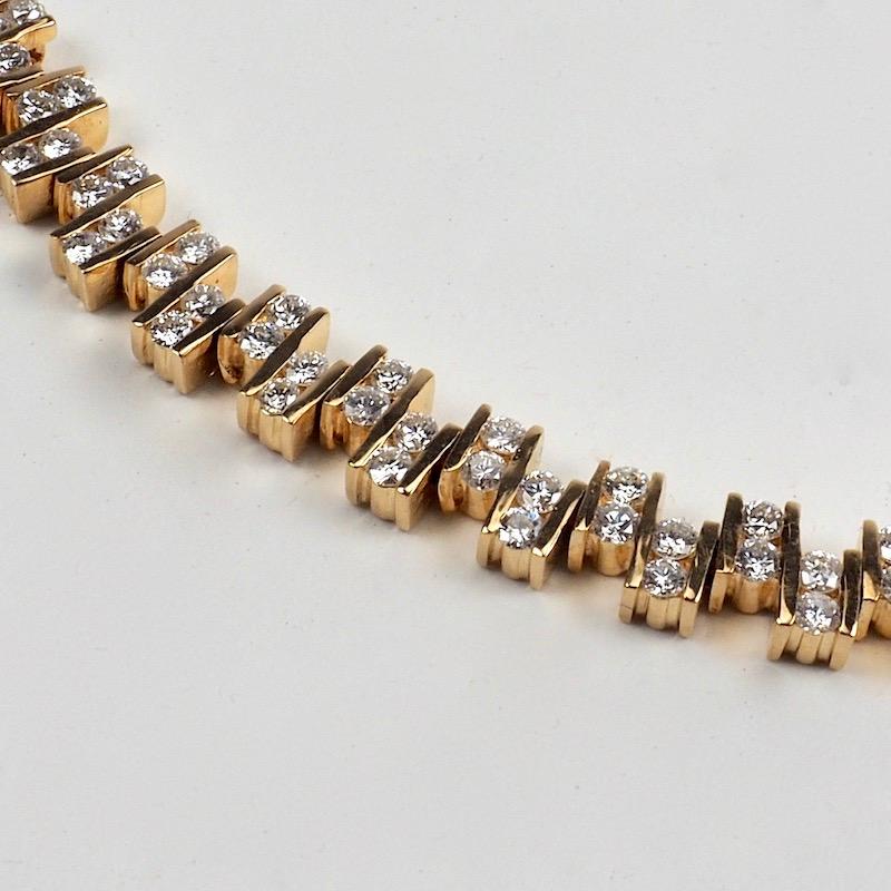 Gold and Diamond Eternity Bracelet 5.5 Carat 1