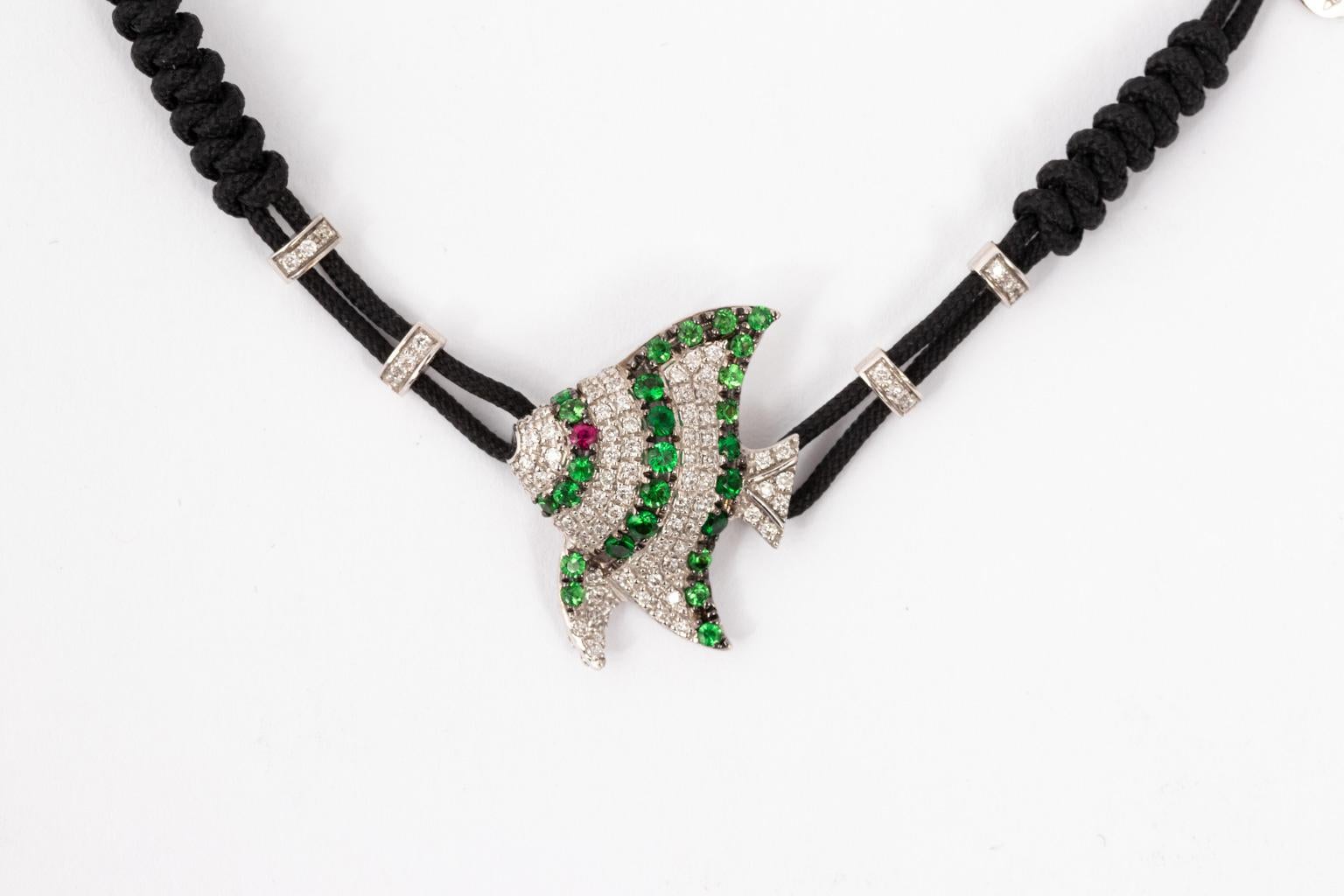 Gold and Diamond Fish Bracelet by Pippo Perez 1