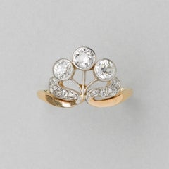 Gold and Diamond Flower Ring