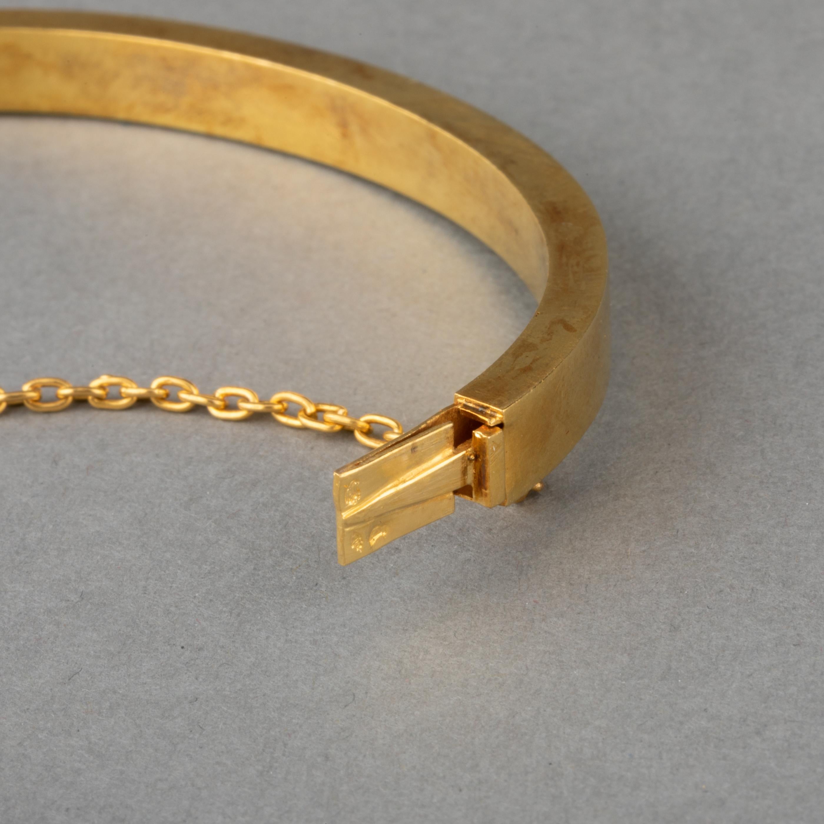 Gold and Diamond French Antique Bracelet For Sale 5