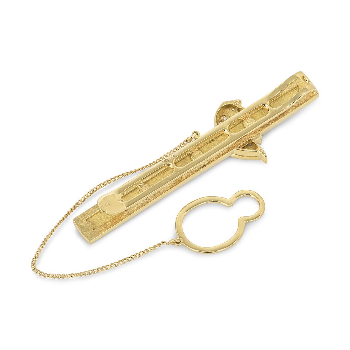 tie clip and cufflink set gold