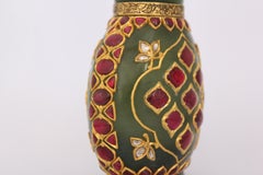 Gold and Diamond Inlay Mughal Jade Whiskey Flask