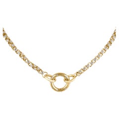 Gold and Diamond Link Necklace by Oscar Heyman