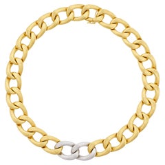 Collana reversibile con maglie aperte in oro e diamanti di Abel and Zimmerman