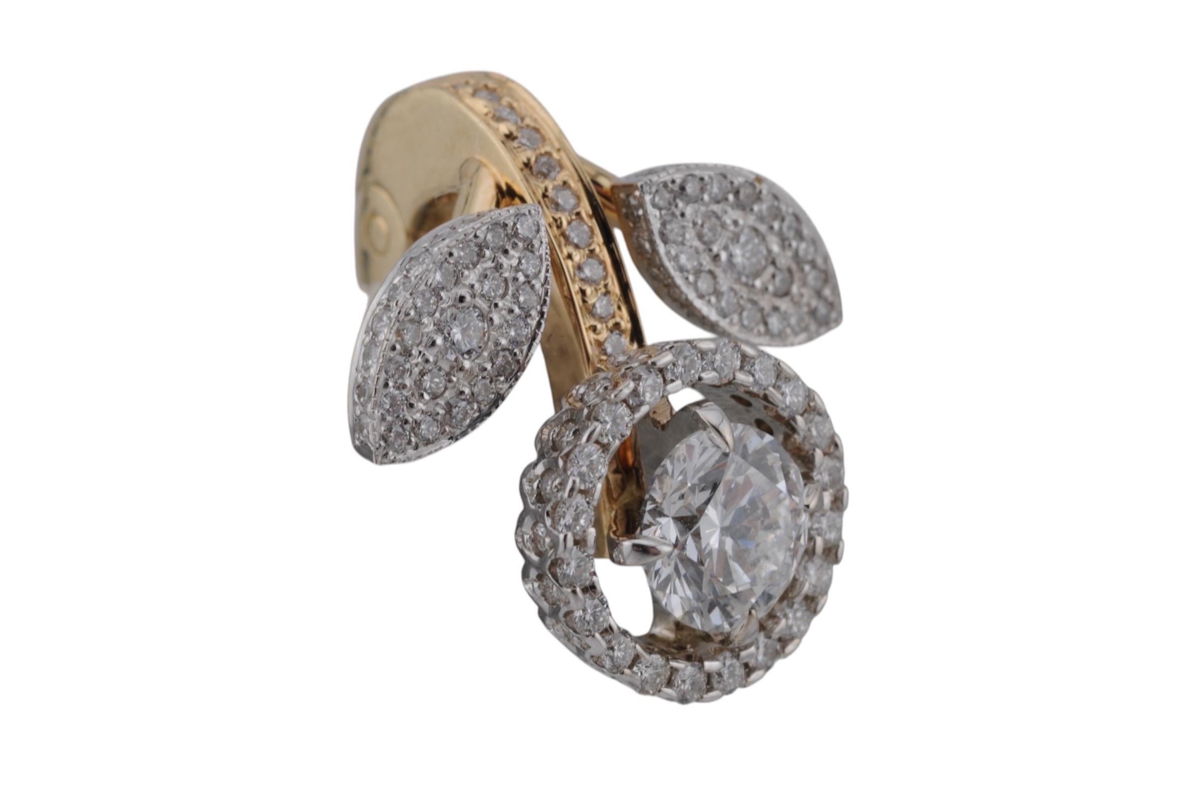 Set di oro e diamanti - Collier, orecchini e anello in vendita 6