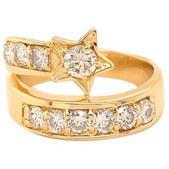 Gold and Diamond Shooting Ring