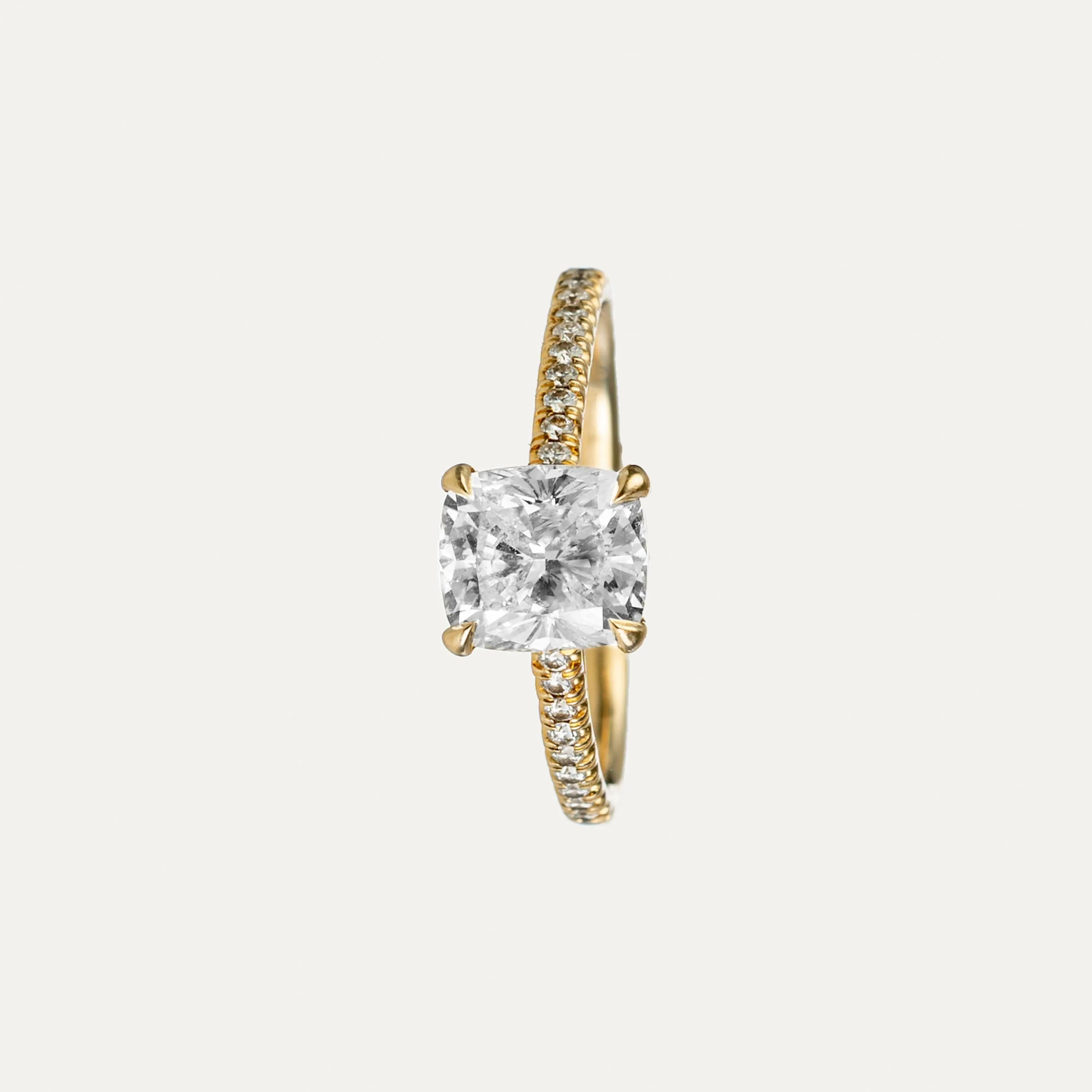 Solitär Gold-Diamantring mit Solitär im Zustand „Hervorragend“ im Angebot in Lisboa, PT