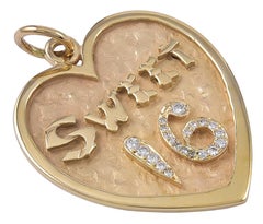 Gold and Diamond Sweet 16 Charm