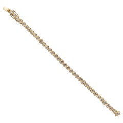 Gold and Diamond Tennis Bracelet