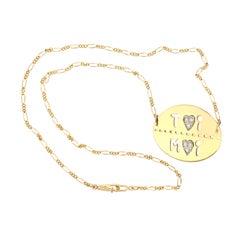 Gold and Diamond Toi et Moi Necklace