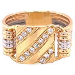 Gold and Diamond Uniquely Designed Ring