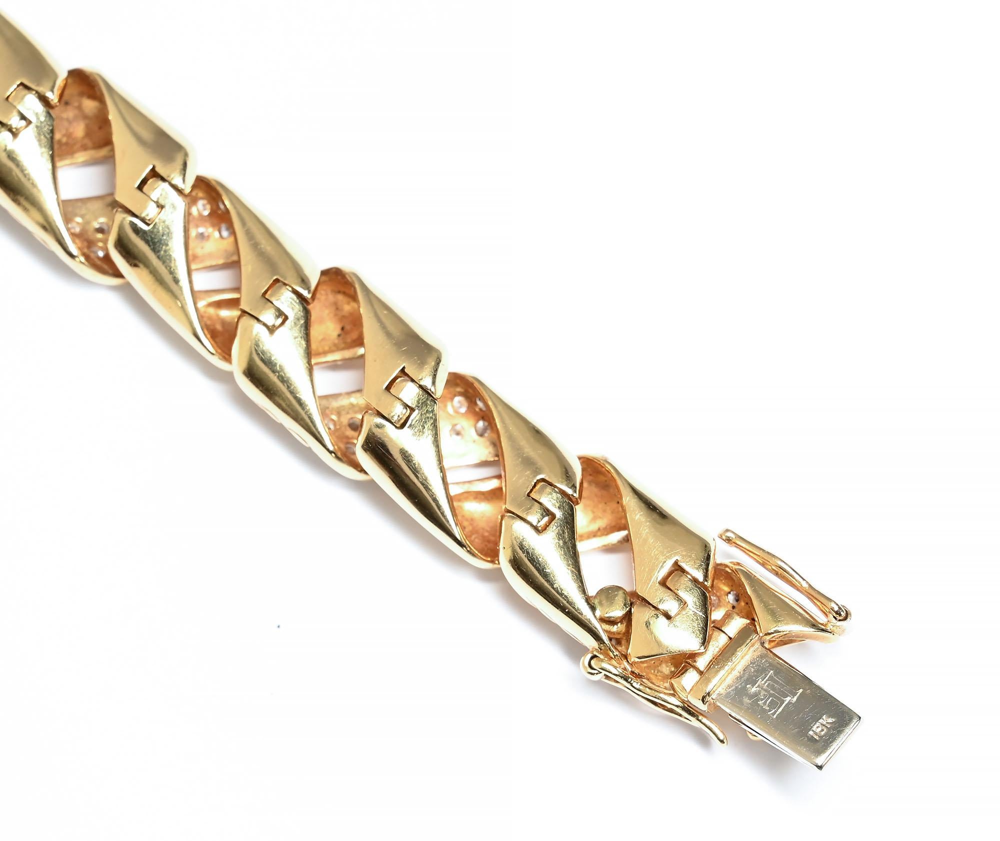 Bracciale in oro e diamanti In condizioni ottime in vendita a Darnestown, MD