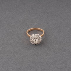 Gold and Diamonds French Antique Belle Epoque Ring