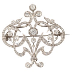Gold and Diamonds French Belle Epoque Brooch