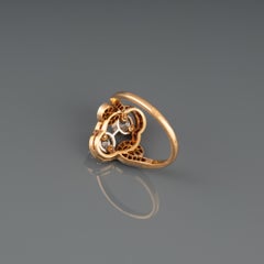 Gold and Diamonds French Belle Epoque Ring