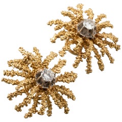 Gold and Diamonds French Fashion Earrings