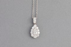Gold and Diamonds French Pendant Necklace