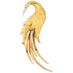 Gold and Diamonds French Vintage Paradise Bird