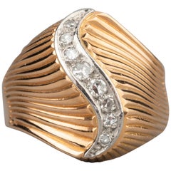 Gold and Diamonds French Vintage Ring