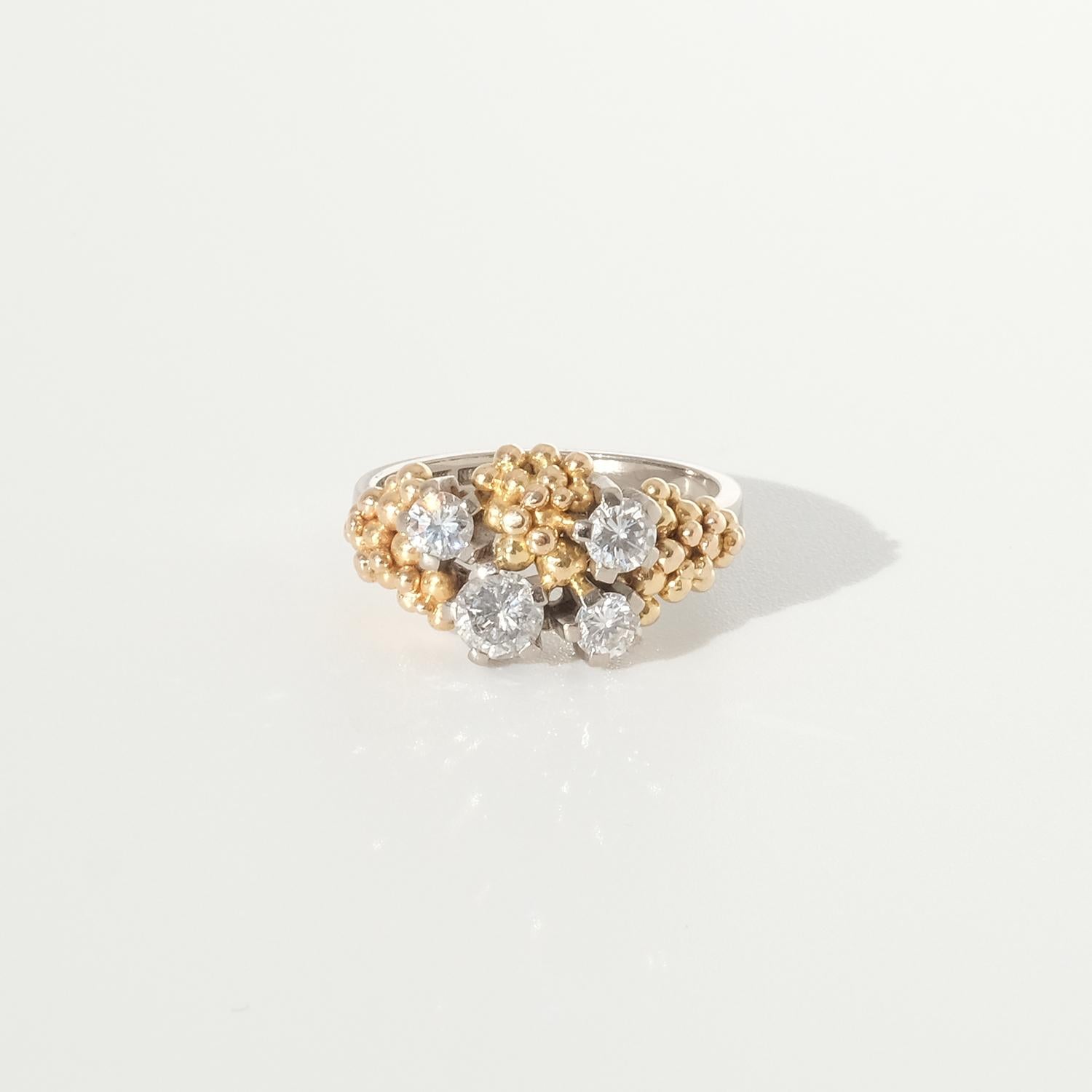 Ring aus Gold und Diamanten von Claës Giertta Hergestellt 1987 in Schweden im Zustand „Gut“ im Angebot in Stockholm, SE