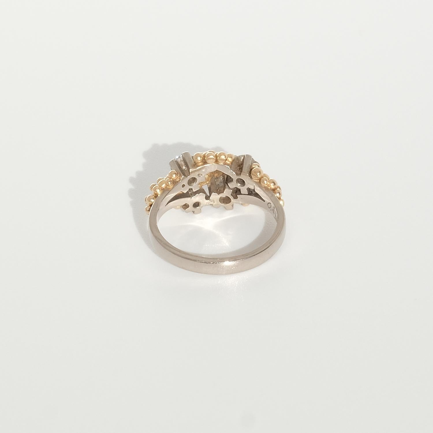 Ring aus Gold und Diamanten von Claës Giertta Hergestellt 1987 in Schweden im Angebot 1