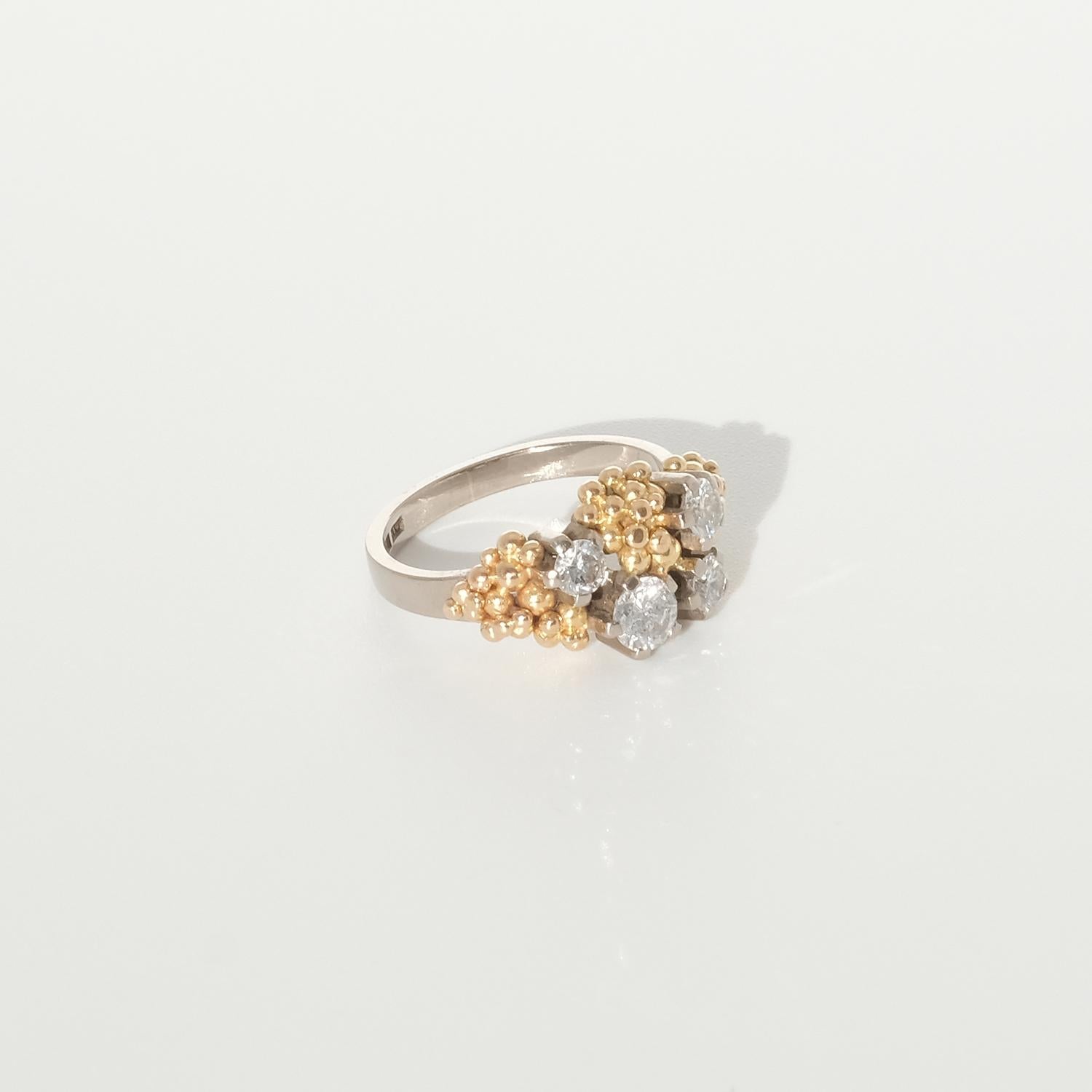Ring aus Gold und Diamanten von Claës Giertta Hergestellt 1987 in Schweden im Angebot 2
