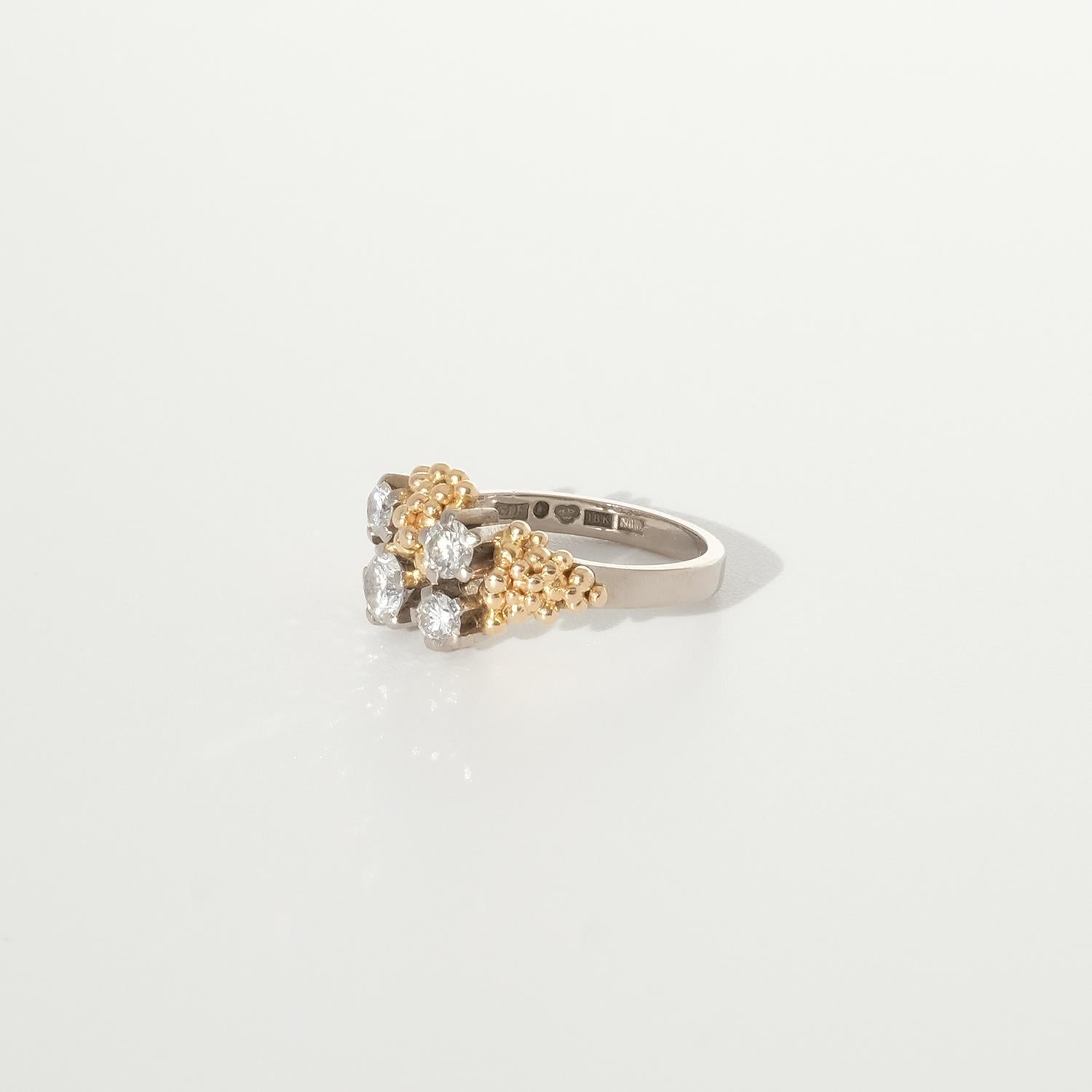 Ring aus Gold und Diamanten von Claës Giertta Hergestellt 1987 in Schweden im Angebot 3