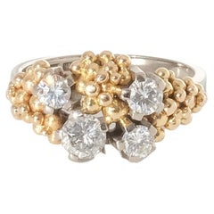 Ring aus Gold und Diamanten von Claës Giertta Hergestellt 1987 in Schweden