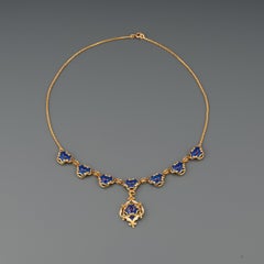 Gold and Enamel Antique Necklace