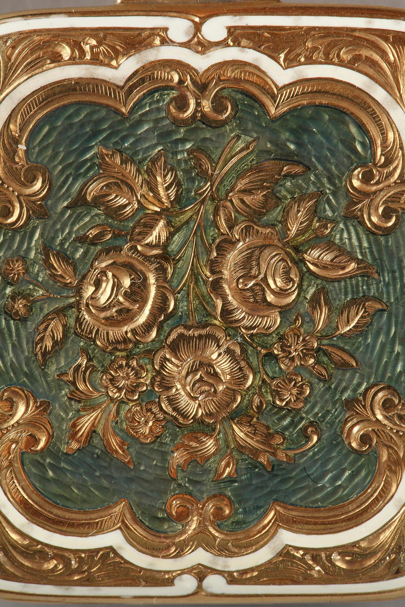 Women's or Men's Gold and Enamel Box, Late 19th Century