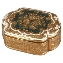 Gold and enamel box, late 19th-century