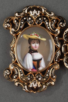 Bracciale in oro e smalto, metà del XIX secolo