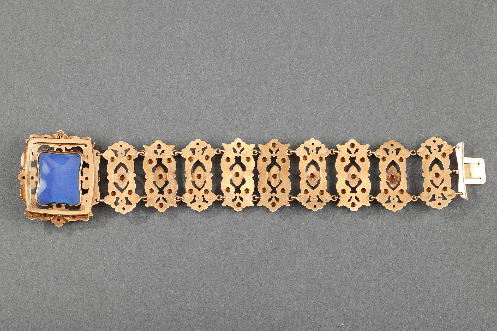 Bracelet en or et émail, XIXe siècle en vente 5