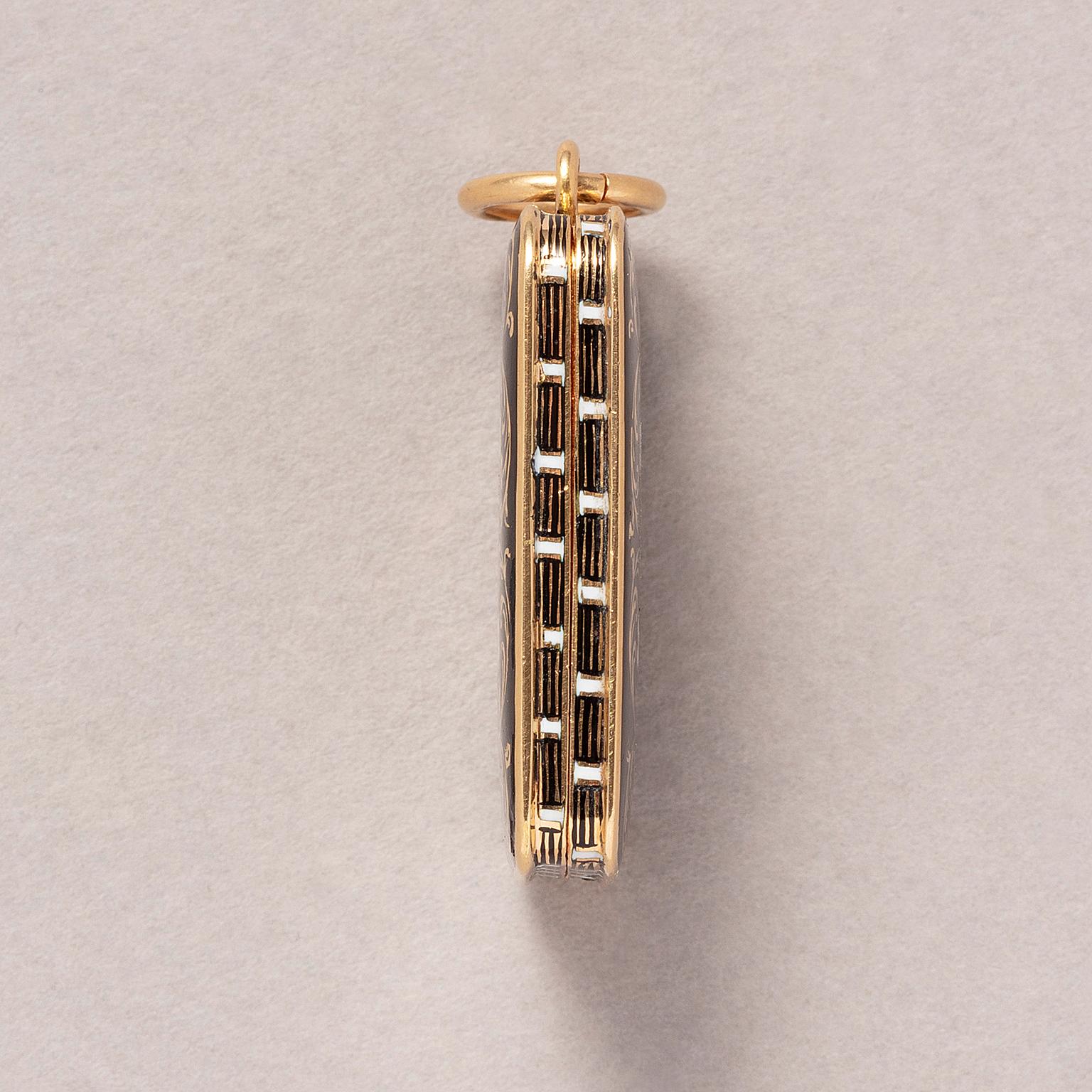 Regency Gold and Enamel French Vinaigrette Pendant