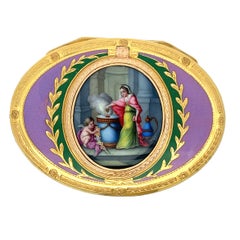 Gold and Enamel German Snuff Box