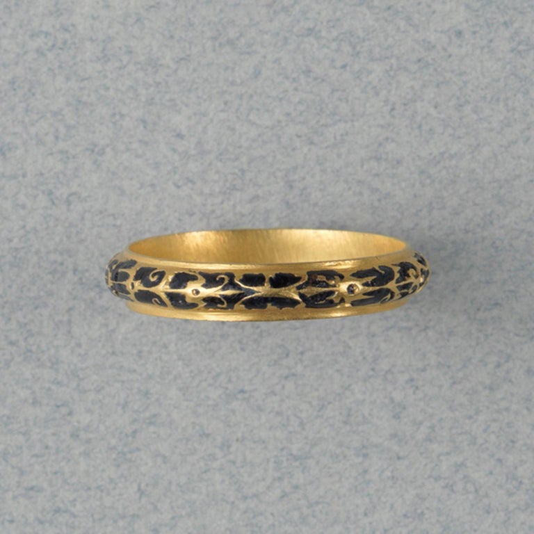 Gold and Enamel Renaissance Ring at 1stDibs
