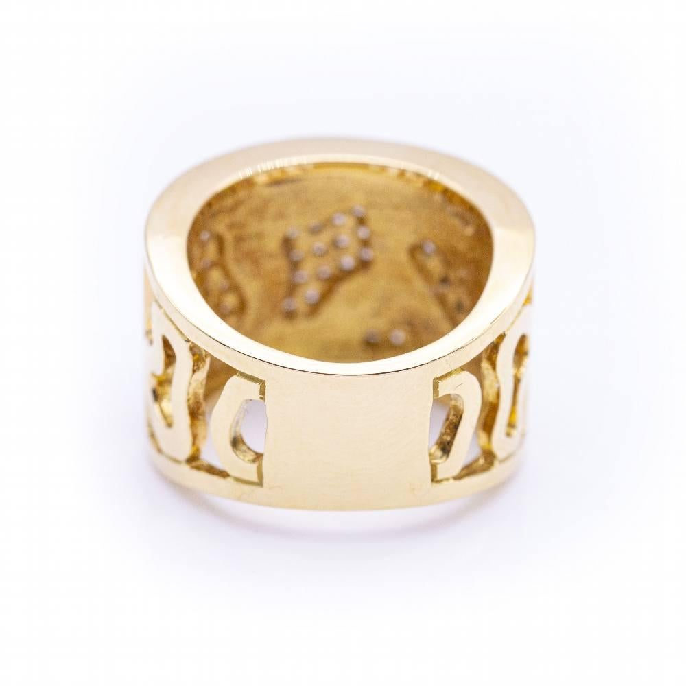 Gold and Enamel Ring In New Condition For Sale In BARCELONA, ES
