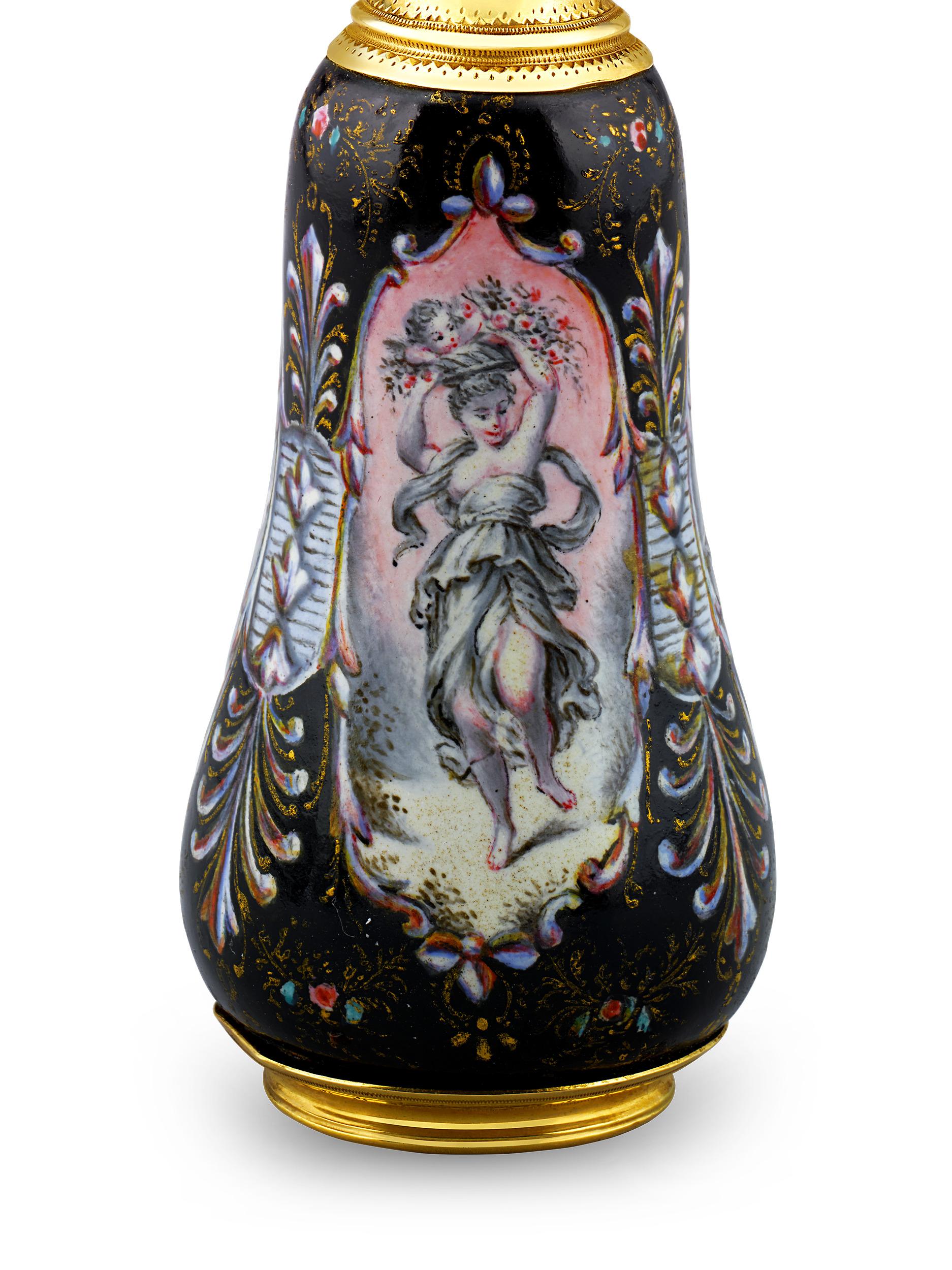 French Gold and Enamel Scent Bottle