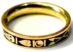 Gold and Enamel Skeleton Ring