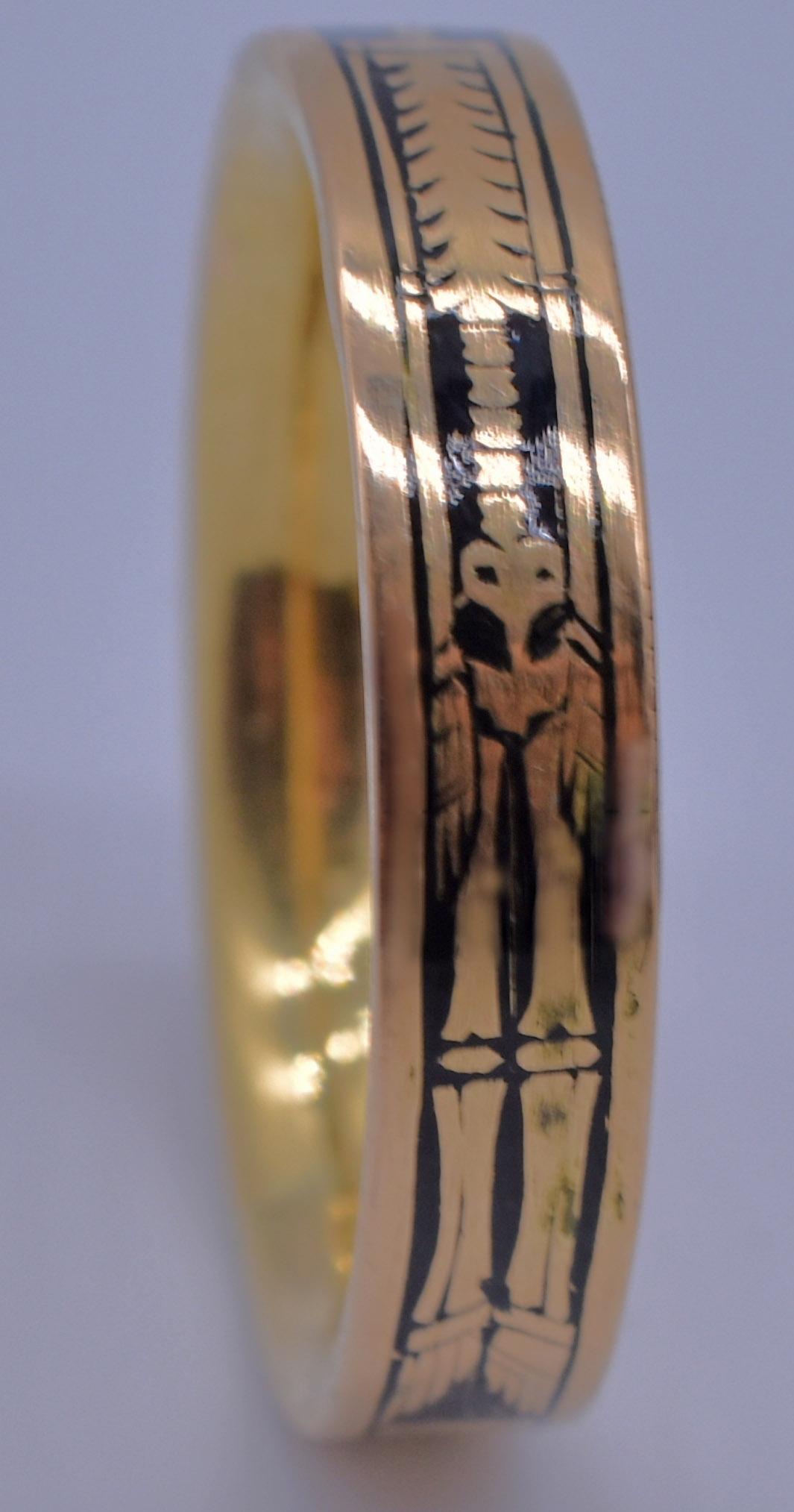 Gold and Enamel Skeleton Ring 1