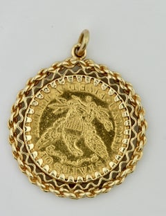 Gold and Five-Dollar Gold Coin Pendant