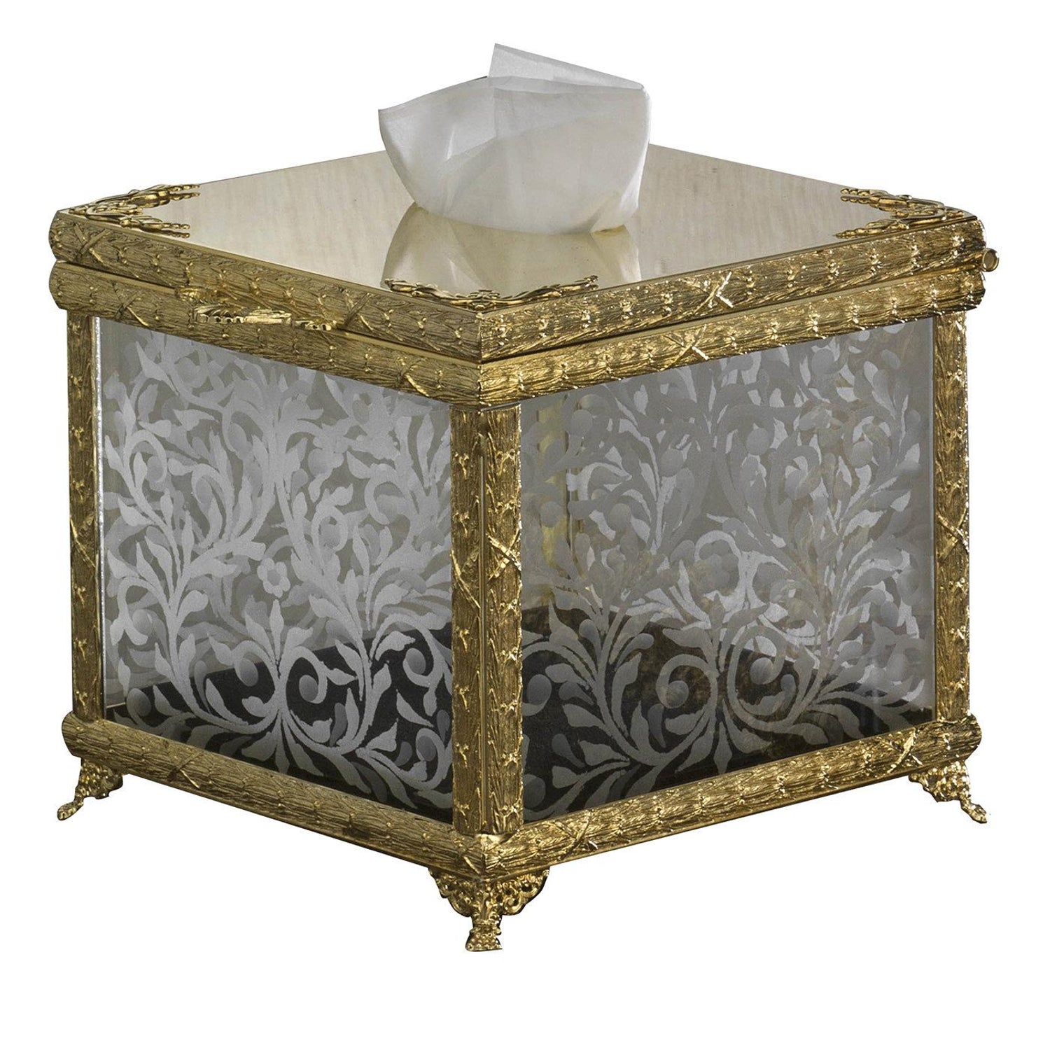 Night Stands Silver Vintage Tissue Box Cover for Bathroom Vanity Countertops Exquisite Acrylic Tissue Box Holder Bedroom Dressers Desks /& Tables