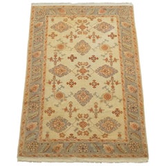 Gold and Gray Oushak Rug