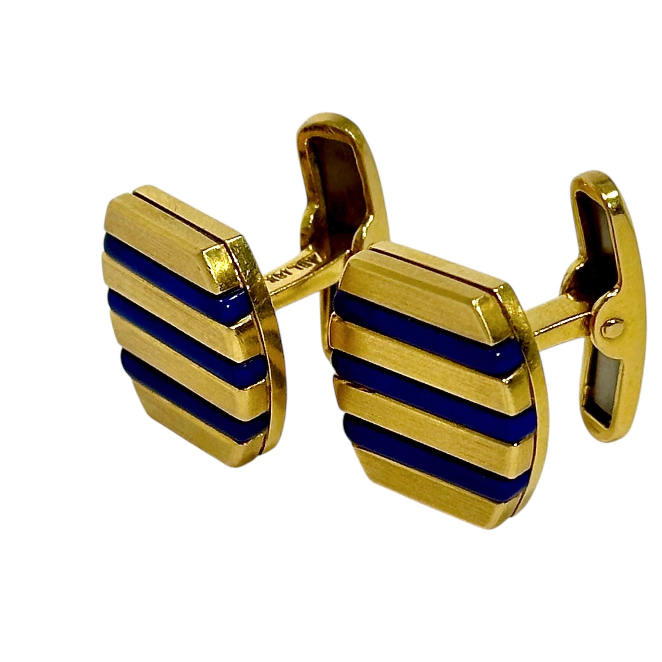 lapis lazuli cufflinks gold