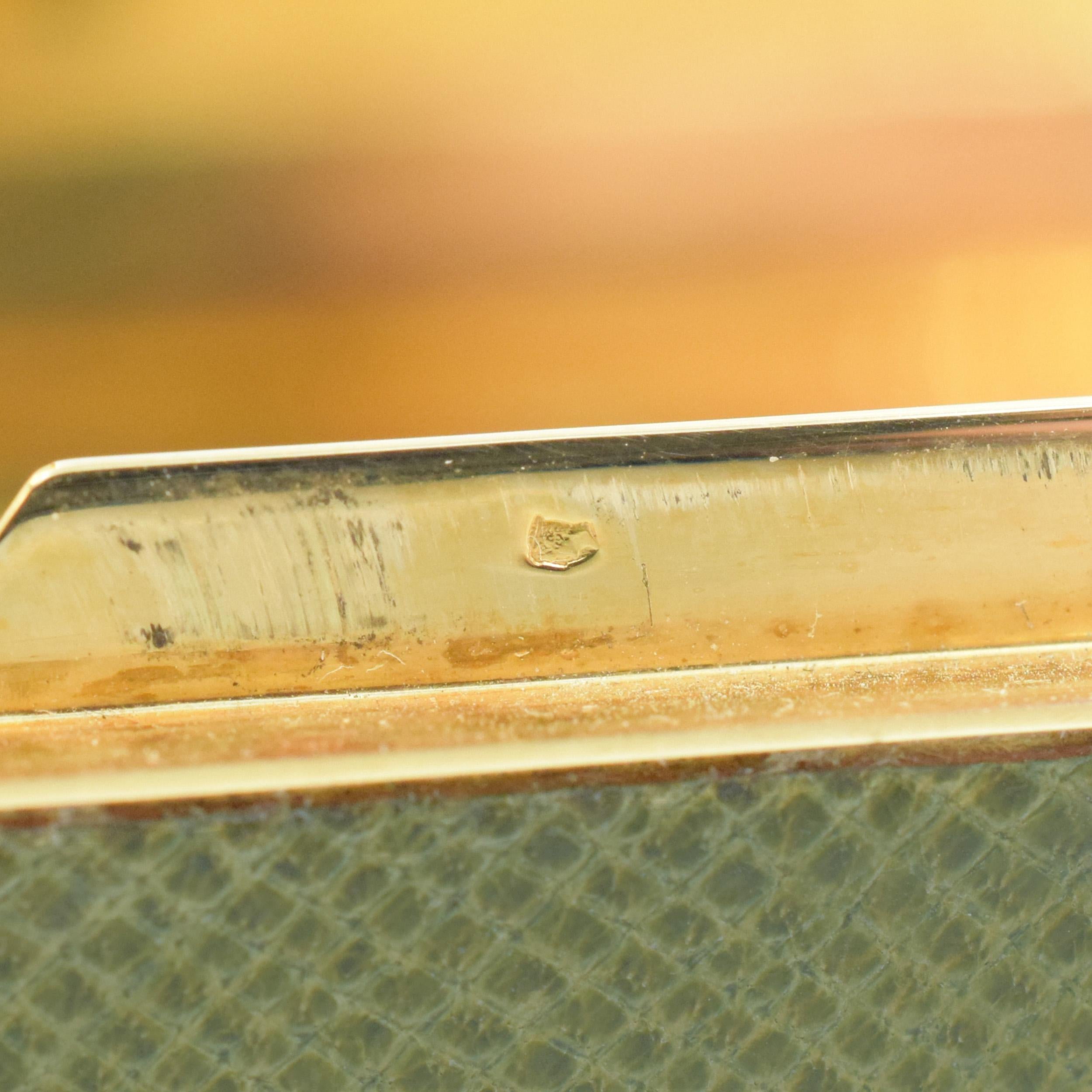 Women's or Men's Gold And Leather Case, J.  Schlumberger For Tiffany & Co. For Sale