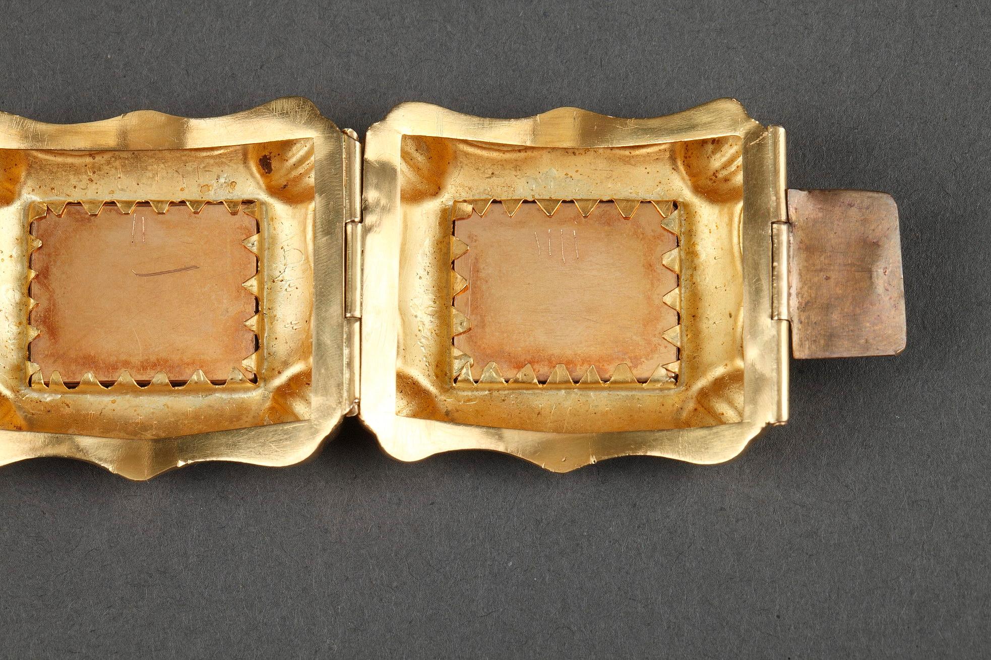 Gold and Micromosaic Bracelet, First Half of the 19th Century Work For Sale 13