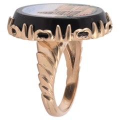 Gold and Micromosaic Ring Late 19th Century