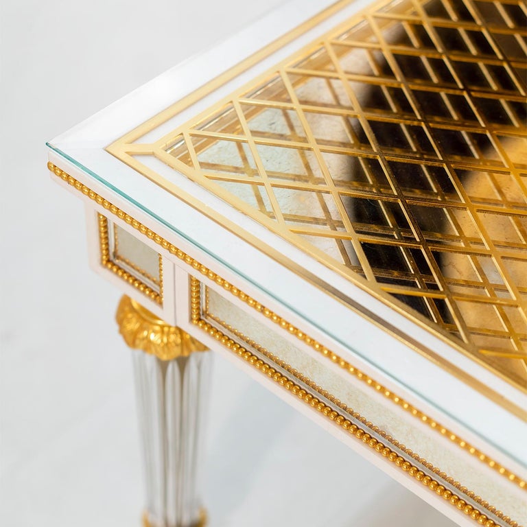 Gold and Mirror Coffee Table For Sale at 1stDibs