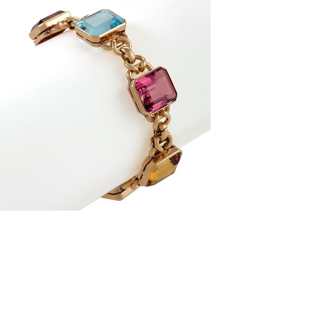 Women's Gold and Multi-Gemstone Bracelet