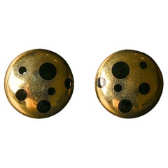 Boucles d'oreilles or et onyx Dot Dot